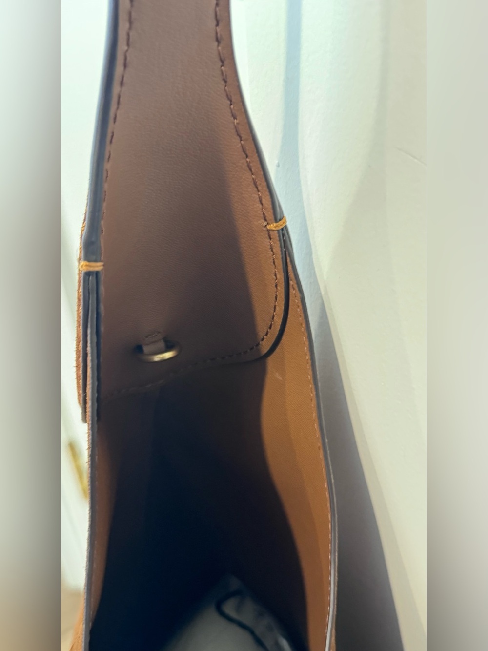 Coach Brooklyn 39 in Warm Brown Suede Hobo Bag - Picture 7 of 8